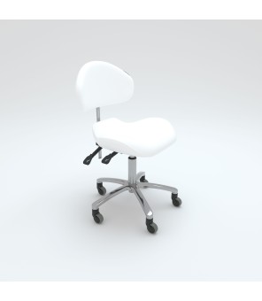 Bellezi Tabouret Torres Comfort + Softwielen - White