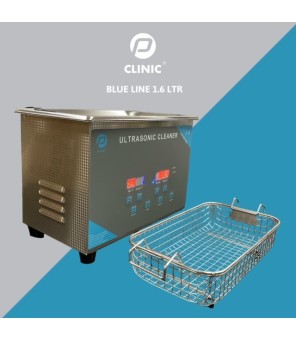 Ultrasoon reinigingsapparaat PClinic Blue Line RVS + verwarming 1,6Ltr.
