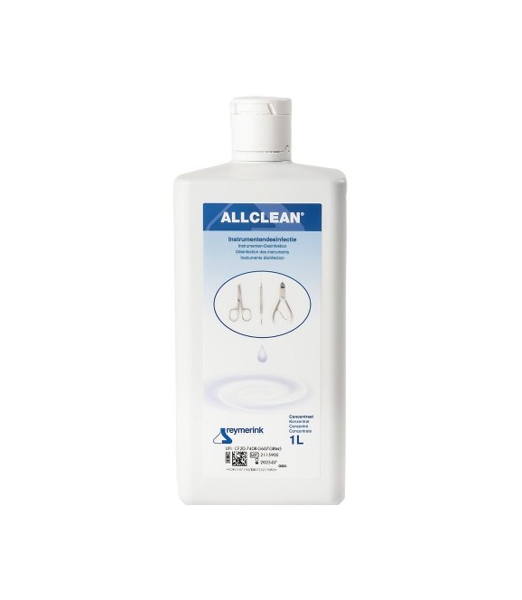 AllClean desinfectie concentraat 2% verdunning, geschikt voor instrumenten - 1000ml AllClean desinfectie concentraat 2% verdunning, geschikt voor instrumenten - 1000ml