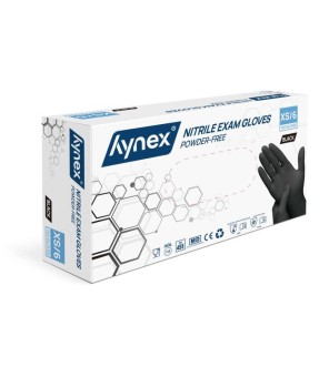 Handschoenen HYNEX Nitril poedervrij ZWART - 100st. M